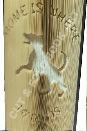 Home Is Dog - Cut & Fold Book Folding Pattern