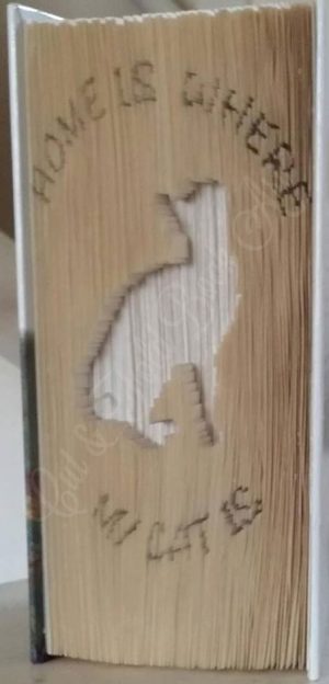 Home Is Cat - Cut & Fold Book Folding Pattern