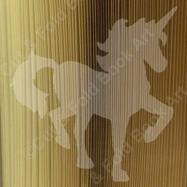 Prancing Unicorn - Cut & Fold Book Folding Pattern
