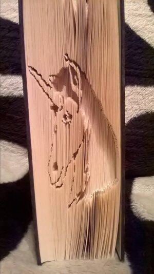 Unicorn Head - Cut & Fold Book Folding Pattern
