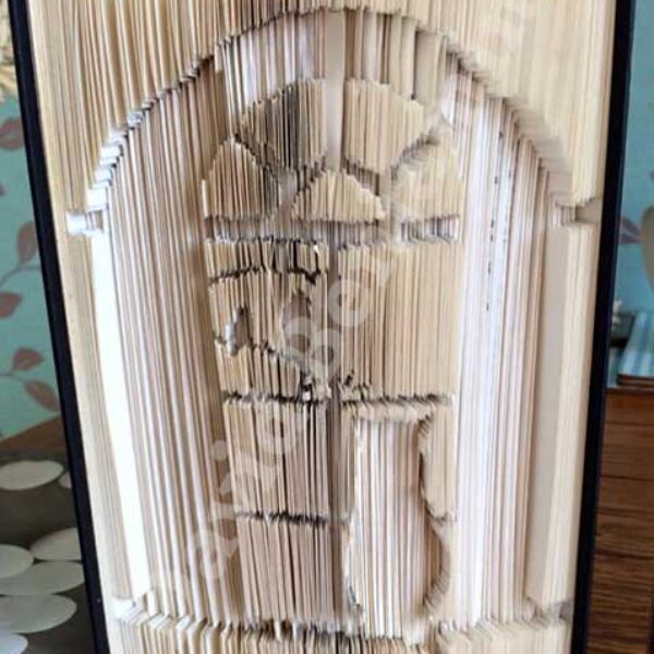 Cat in Window - Cut & Fold Book Folding Pattern