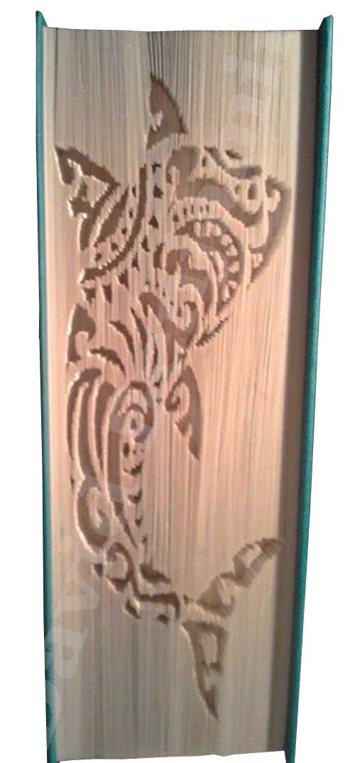 Tribal Shark - Cut & Fold Book Folding Pattern