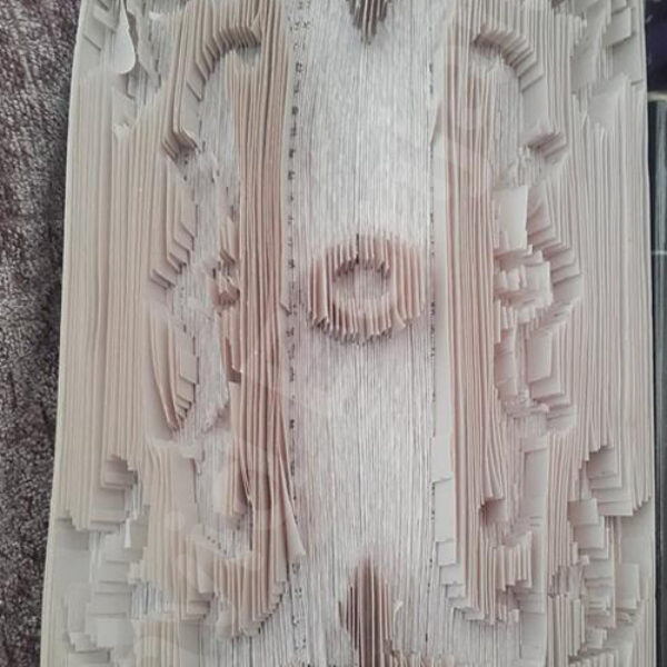 Monogram Fleur I - Cut & Fold Book Folding Pattern