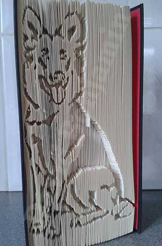 Alsatian - Cut & Fold Book Folding Pattern