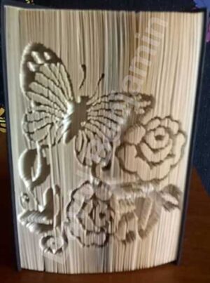 Butterfly with Flowers - Cut & Fold Book Folding Pattern - Cut & Fold ...