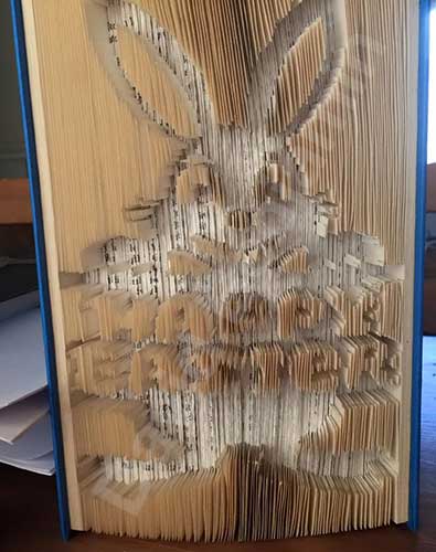 Happy Easter Bunny - Cut & Fold Book Folding Pattern