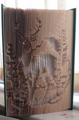 Stag Scene - Cut & Fold Book Folding Pattern - Image 2