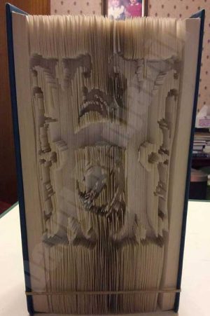 Monogram Fleur H - Cut & Fold Book Folding Pattern
