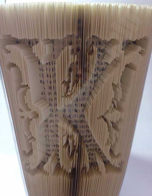 Monogram Fleur K - Cut & Fold Book Folding Pattern