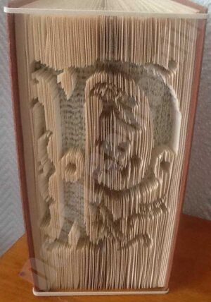 Monogram Fleur P - Cut & Fold Book Folding Pattern