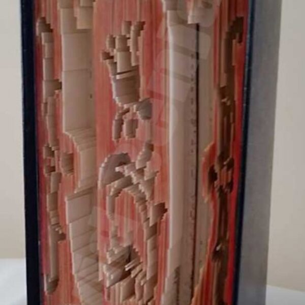 Monogram Fleur U - Cut & Fold Book Folding Pattern
