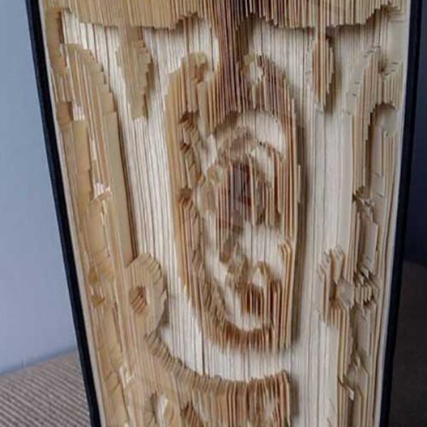 Monogram Fleur Y - Cut & Fold Book Folding Pattern