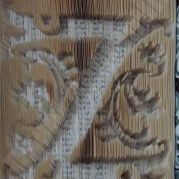 Monogram Fleur Z - Cut & Fold Book Folding Pattern
