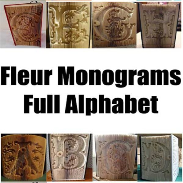 Fleur Monograms - Cut & Fold Book Folding Patterns