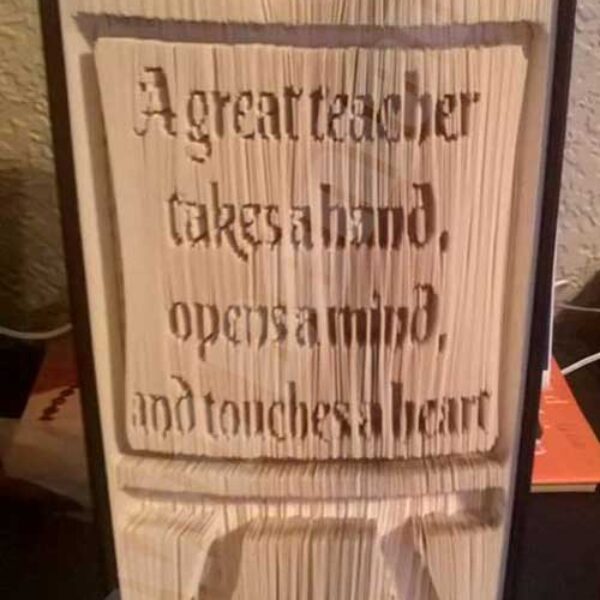 A Great Teacher - Cut & Fold Book Folding Pattern