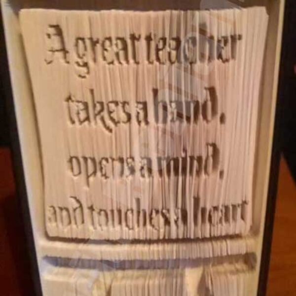A Great Teacher - Cut & Fold Book Folding Pattern