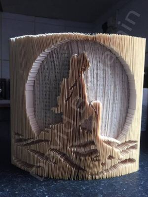 Mermaid on Rock - Cut & Fold Book Folding Pattern