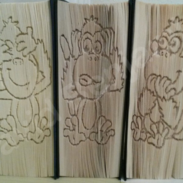 3 Wise Monkeys Set - Cut & Fold Book Folding Pattern