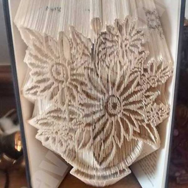 Vase of Flowers - Cut & Fold Book Folding Pattern