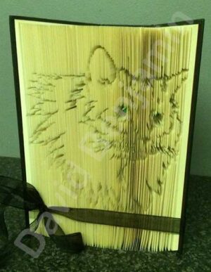 Long Haired Cat - Cut & Fold Book Folding Pattern