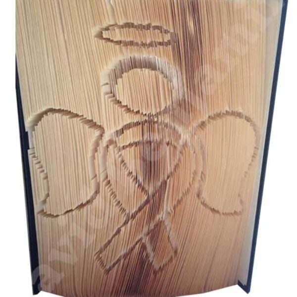 Awareness Ribbon Angel - Cut & Fold Book Folding Pattern