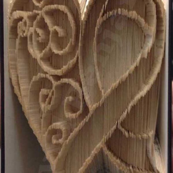 Awareness Ribbon Heart1 - Cut & Fold Book Folding Pattern