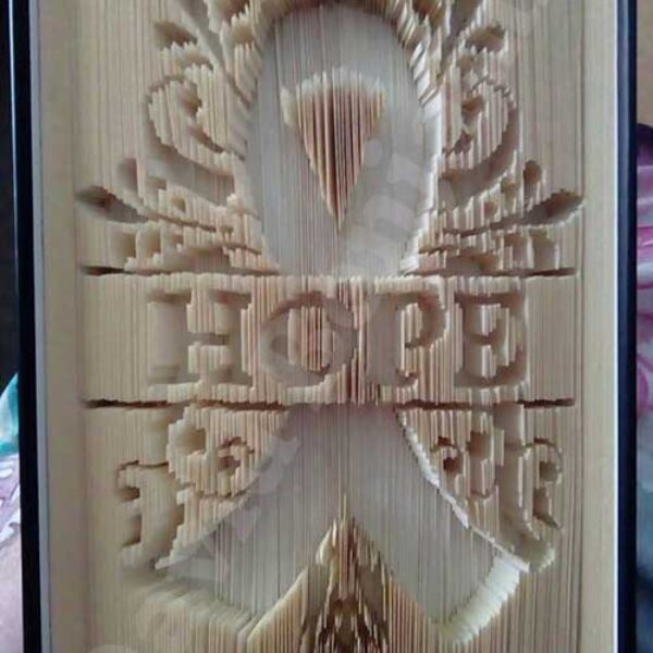 Awareness Hope - Cut & Fold Book Folding Pattern