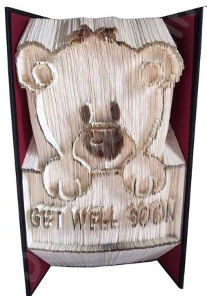 Get Well Soon Teddy - Cut & Fold Book Folding Pattern