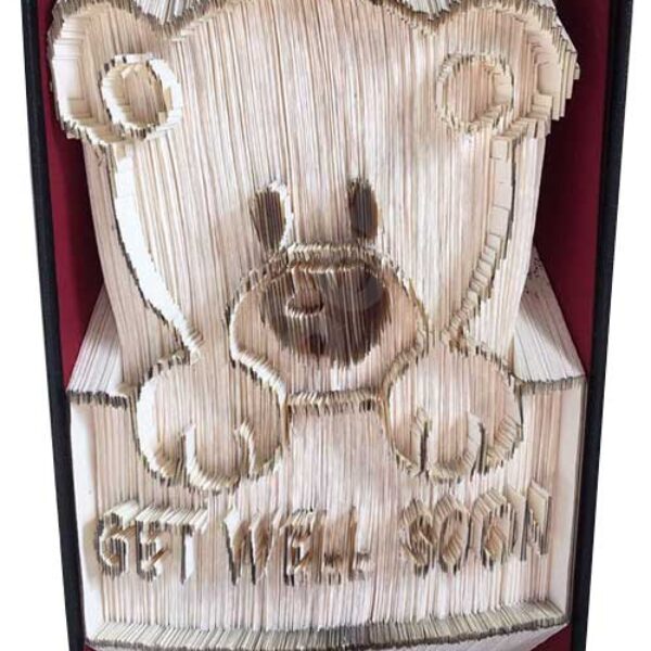 Get Well Soon Teddy - Cut & Fold Book Folding Pattern