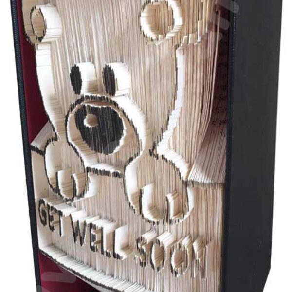 Get Well Soon Teddy - Cut & Fold Book Folding Pattern