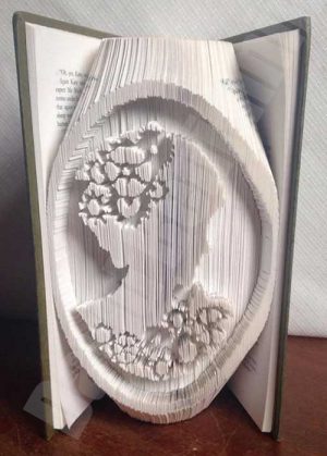 Steampunk Lady Cameo - Cut & Fold Book Folding Pattern