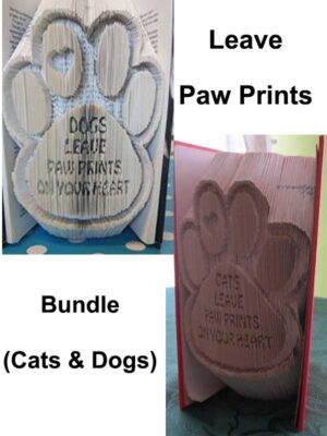 Paw Prints Bundle - Combi Cut & Fold Book Folding Patterns