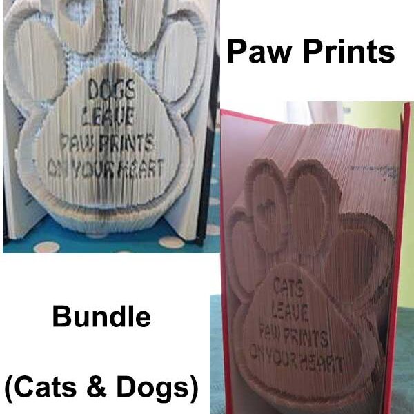 Paw Prints Bundle - Combi Cut & Fold Book Folding Patterns
