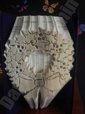 Christmas Wreath - Combi Cut & Fold Book Folding Pattern