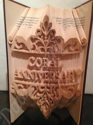 Coral Anniversary - Combi Cut & Fold Book Folding Pattern