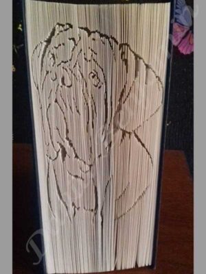 Dog de Bordeaux - Cut & Fold Book Folding Pattern
