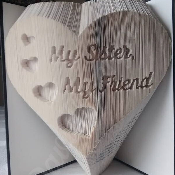 My Sister My Friend - Combi Cut & Fold Book Folding Pattern