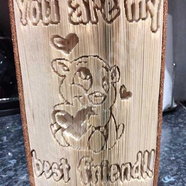 You are my best friend Cut & Fold Book Folding Pattern