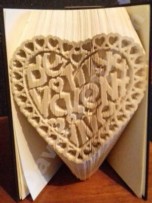 Be My Valentine Heart Combi Cut and Fold Book Folding Pattern