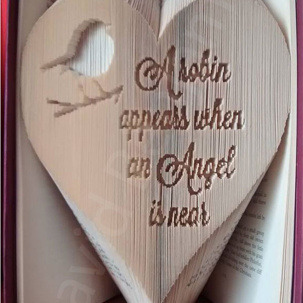A Robin Appears Combi Cut and Fold Book Folding Pattern
